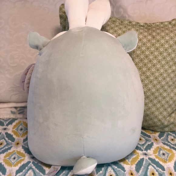 Easter Bunny Ears Miley the Mint Green Lama 14” Squishmallow - Picture 2 of 5